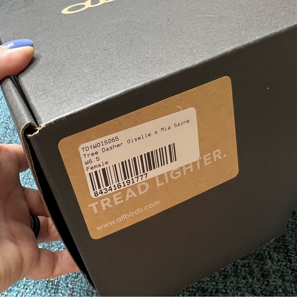 Allbirds Tree Dasher Oiselle x Mia Saine Running Shoes in Light Grey Neon Yellow - Picture 10 of 11